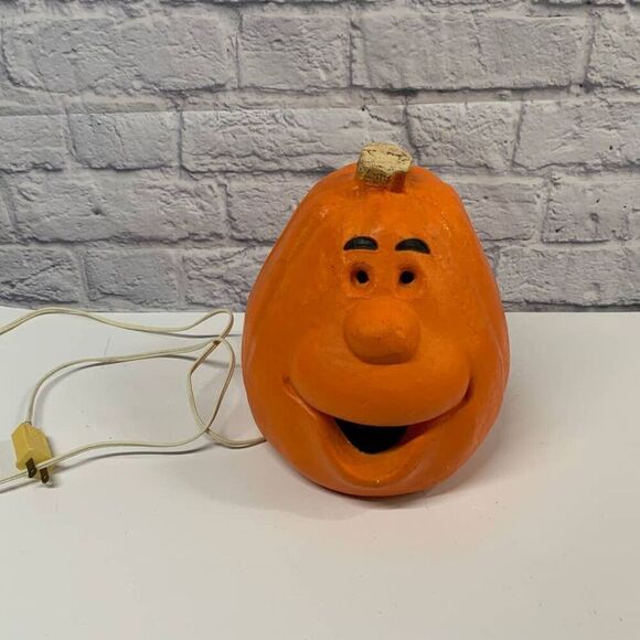 Vintage Paper Magic Group Light Up Foam Jack O'Lantern Halloween‎ 90s TESTED - Picture 1 of 9